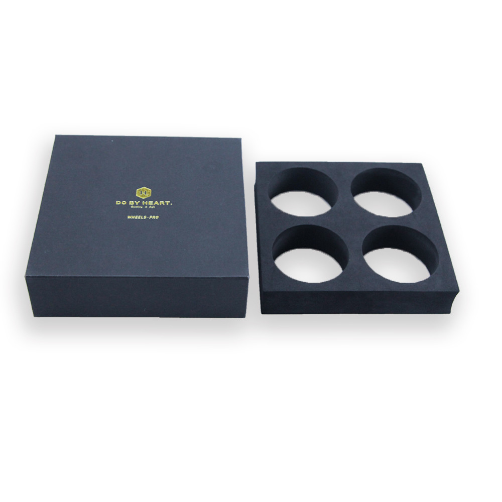 Custom Logo Black Luxury Gift Boxes With EVA Cardboard Packaging Box