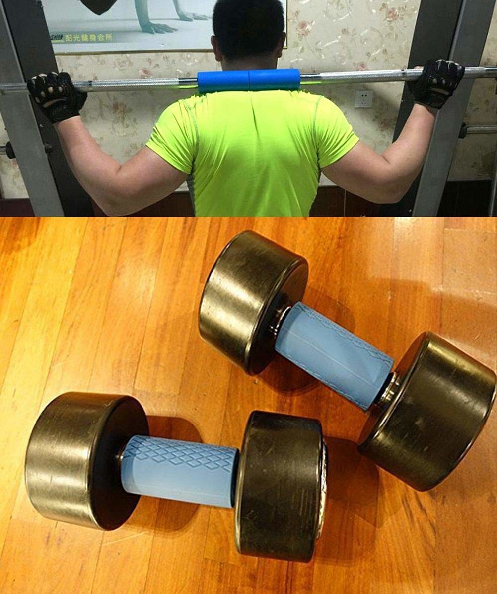 Soft Silicone Barbell Grips Fit Standard Barbell Dumbell Handles Bar Grips For Weightlifting