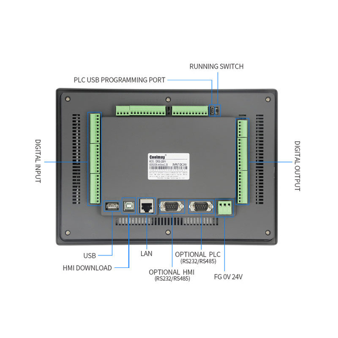 1024x600 Program Logic Controller 10 Inch Temperature Humidity For Oven Broiler 0