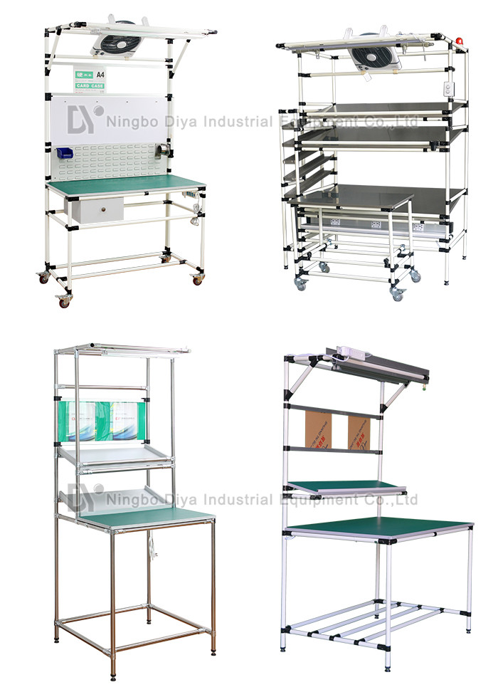 Anti Static Production Industries Workbench ,Black Lean Tube Detection Workbench