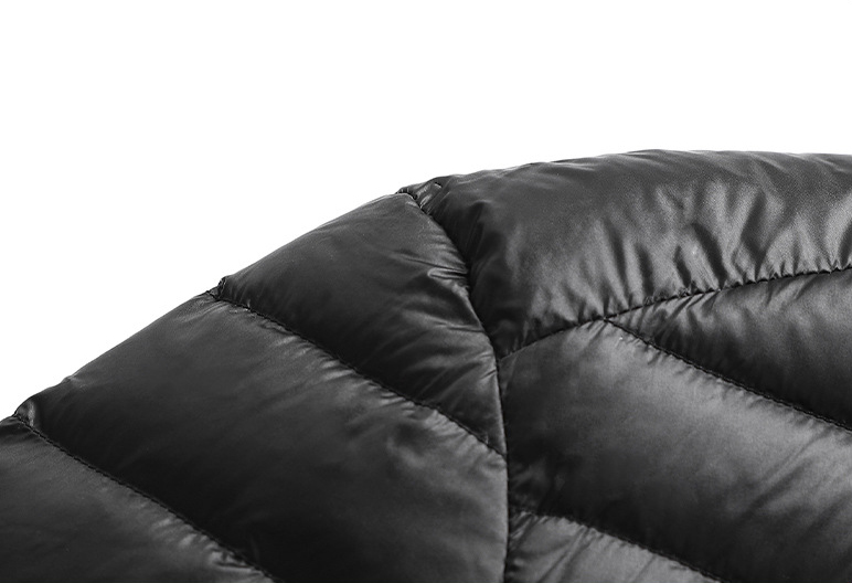 New men's white duck down anti-drilling velvet lightweight hooded casual warm winter down coat or jacket with storage bag