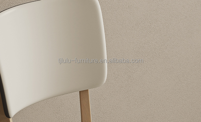 Home Furniture Classical Wooden Modern Oak Dining Chair Living Room Furniture Solid Wood PU Leather Finish Nitrolacquer
