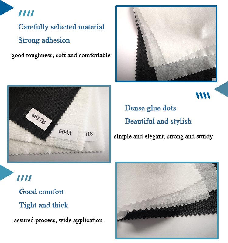 Gaoxin Nonwoven Fusible Interlining Fabric for Dustcoat 100% Polyester Width 90-200cm
