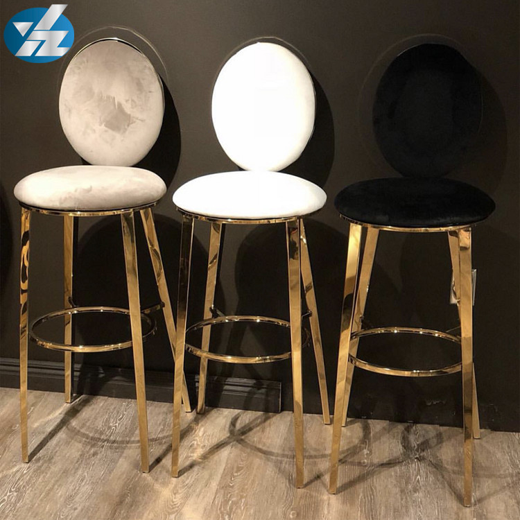 Round Back High Stool Bar Pub Table Chair Set Stainless Steel