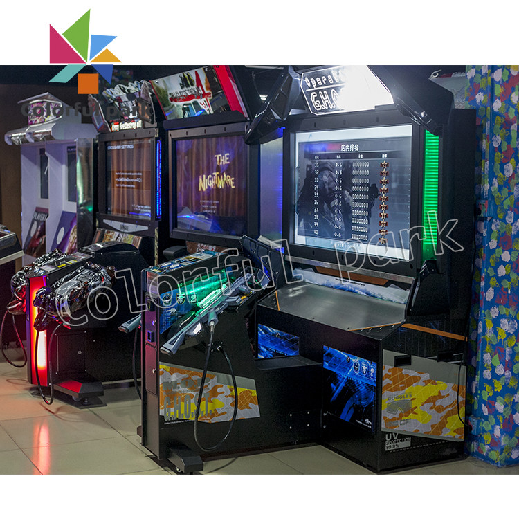 220V Shooting Arcade Machines , Bilingual Ghost Gun Shooting Game