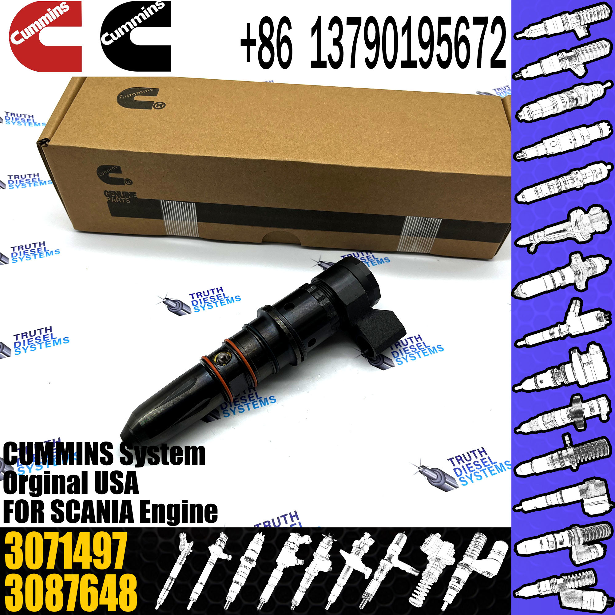 diesel engine fuel injectors 3071497 3047973 4914537 3054218 for excavator