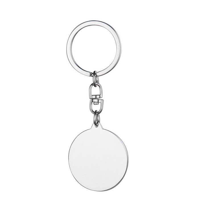 Metal Round SublimationKeyring With Metal Insert For Sublimation Printing