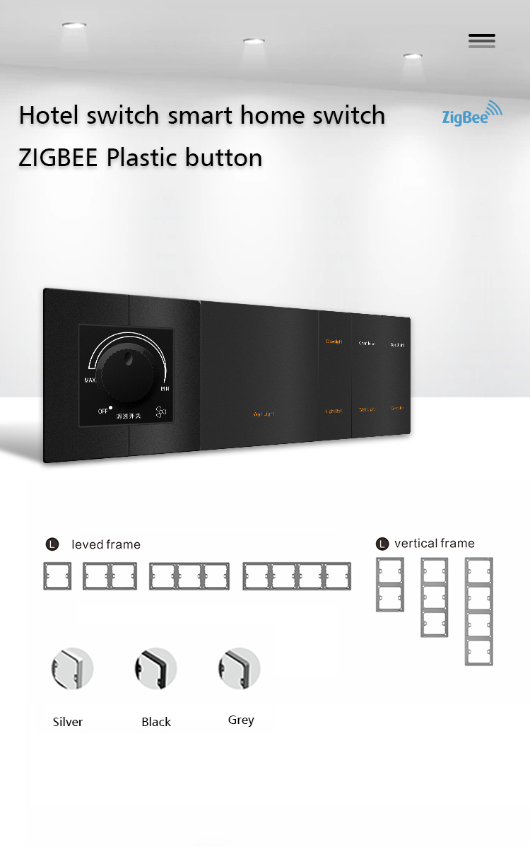 240V Home Zigbee Smart Switch for Controlling lamp Silver Color