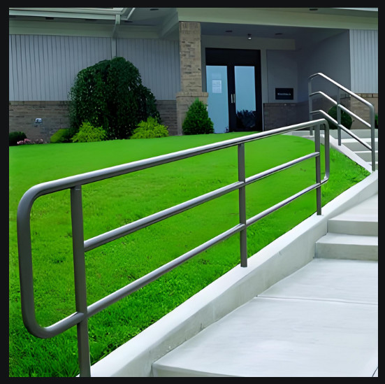 Weatherproof Aluminum Protective Railings Safety Design Powder Coated Finish