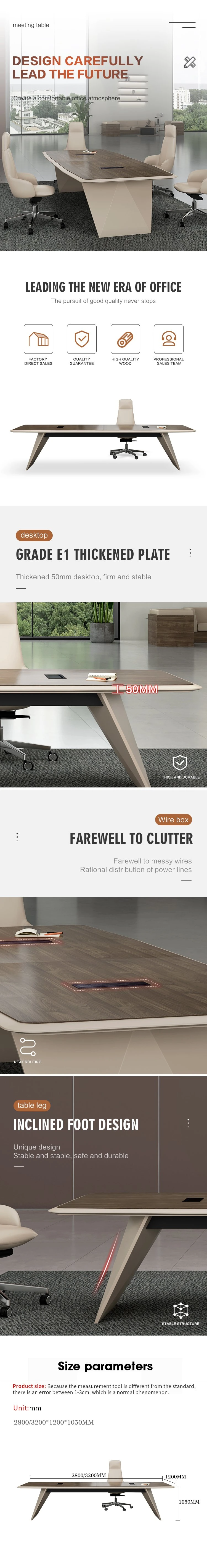 Conference Table Council Boardroom Meeting Room Office Desk with Customized Colors