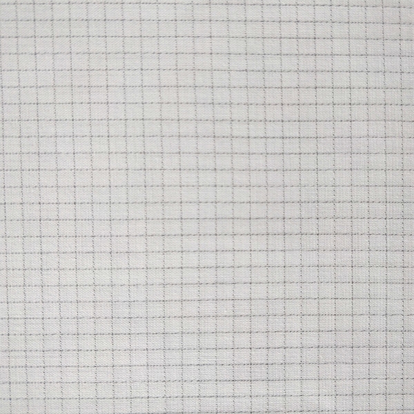 White Cotton Polyester Carbon 4mm Grid Anti Static Tessuto Panno