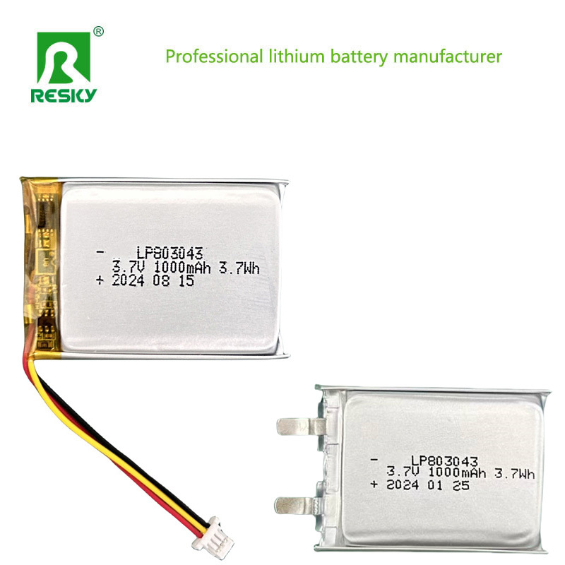 Rechargeable Lithium Polymer Batteries Lipo Battery Cell 803040 3.7V 1000mAh