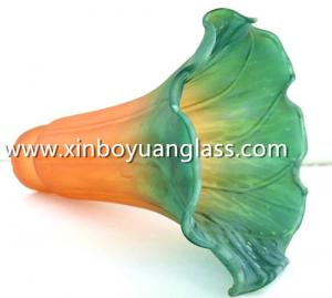 Buy cheap Amber GreenTiffany Style Pond Lily Flower Glass lampshade product