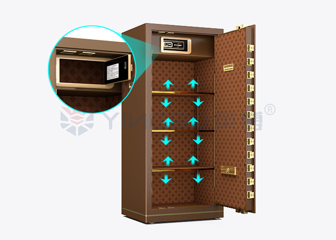 Biometric Fingerprint Lock Office Safe Box H1500mm YB/N7-150 Coffee Fingerprint Lock Safe