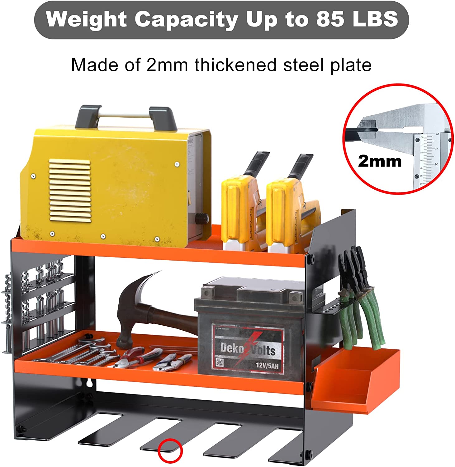 Carbon steel Cordless Drill Tool Holder for Charging Station Wall Mounted Type