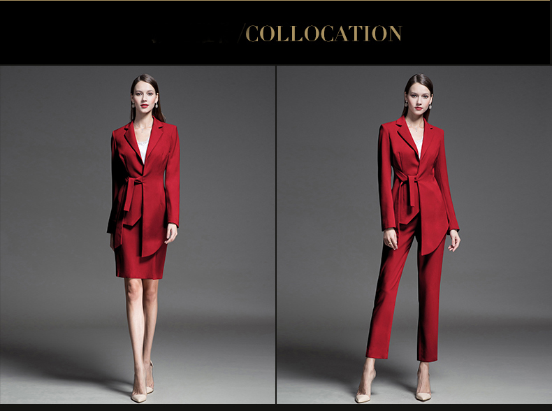 Anti-Static Fall Autumn Slim Fit Blazer for Women Ladies Office Business Suits