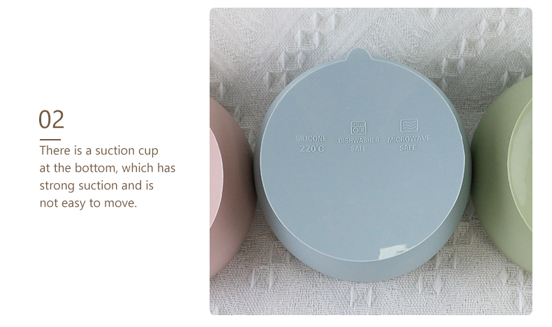 Custom BPA Free Baby Food Bowl Set , Food Grade Suction Baby Silicone Bowl
