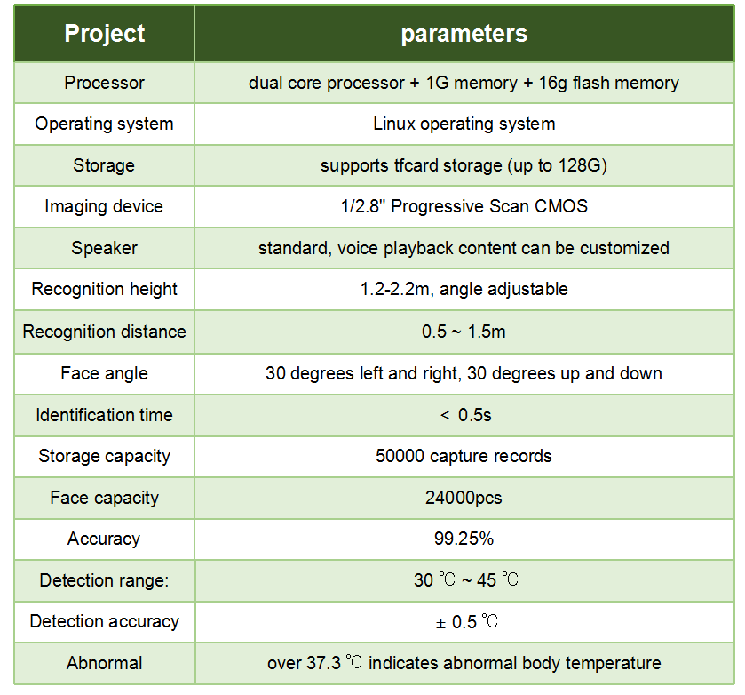 XP2020 Face Recognition Temperature Thermometer