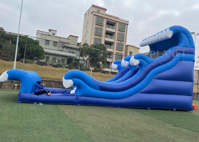 Splash Inflatable 0.55mm PVC Water Slide With Swimming Pool