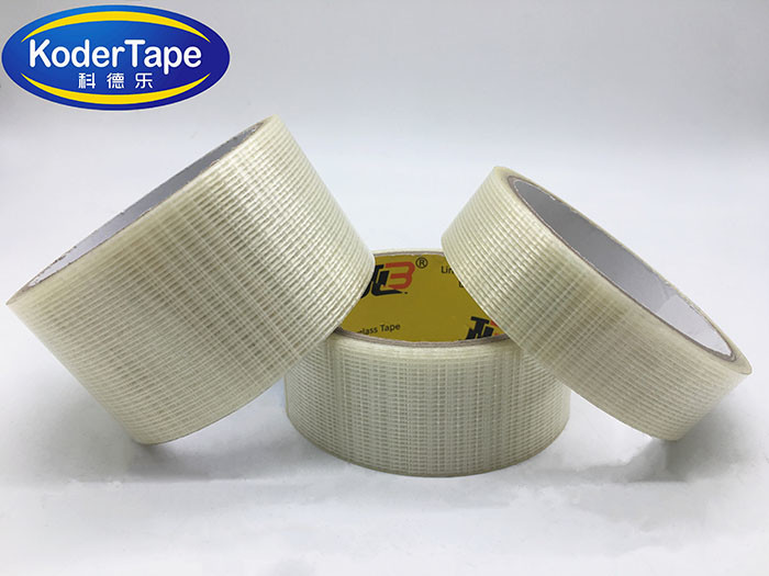 Heat Resistant PET Fiberglass Mesh Double Sided 500m Filament Strapping Tape