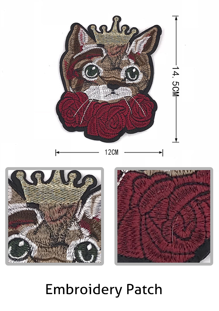 DIY Fashion Embroidered Animal Patches , Colorful Decorative Patches For Jackets