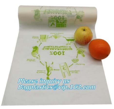 100% compostable plastic fruit bags,PLA bag of fruit, cornstarch biodegradable and compostable plastic roll bag,McDonald