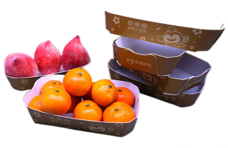 Folding Food Packing Boxes , Waterproof Cardboard Boxes For Fruits CMYK Printing