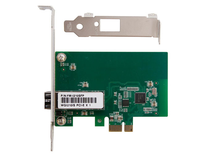 1000Mbps Intel I210 Chipset Single Port Fiber Optic Network Interface Card PCIE Interface SFP Slot Network Adapter