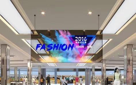 P3.9-7.8 LED Transparent Advertising Screen CE ROHS FCC Certified for Shopping Centers
