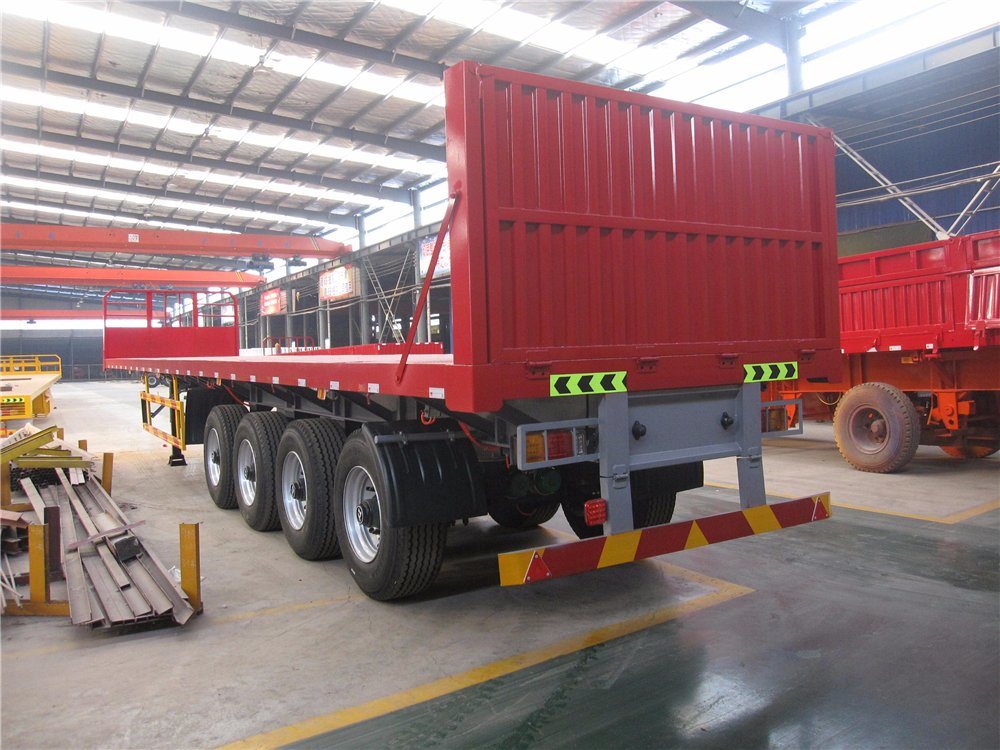 40ft Container Platform Flatbed Semi-Trailer with Front Wall in Heavy Duty Design