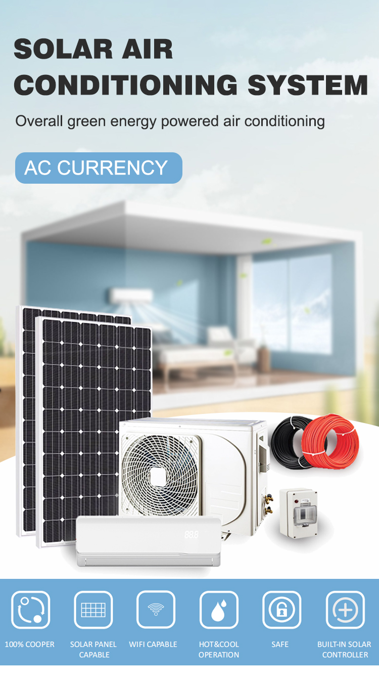 12000Btu 18000Btu 24000Btu Ac Unit System Price Solar Power Air Conditioner System Off Grid Solar Powered Air Conditioner