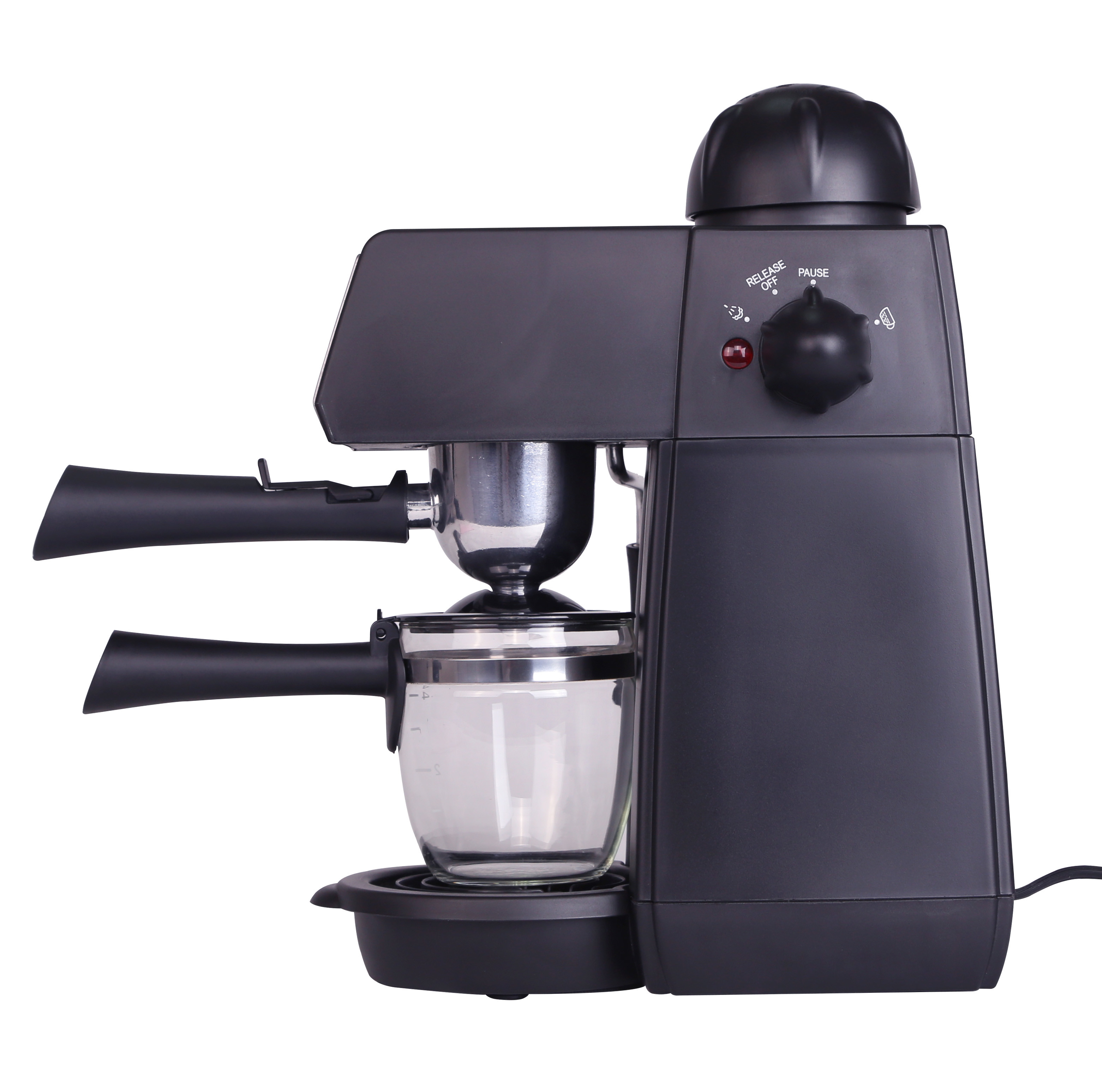 220V Steam Coffee Machines 4 Cups Black CRM2002 For Household