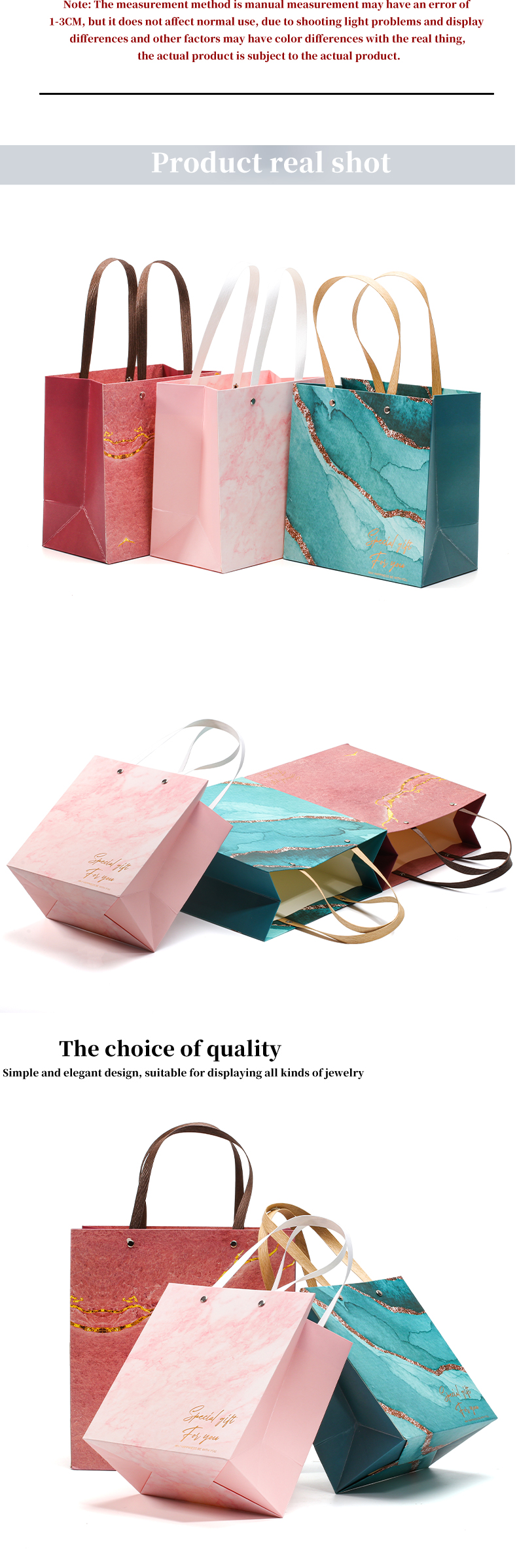 Upscale Luxurious Firm Cardboard Paper Tote Bag Luxury Packaging With Handles