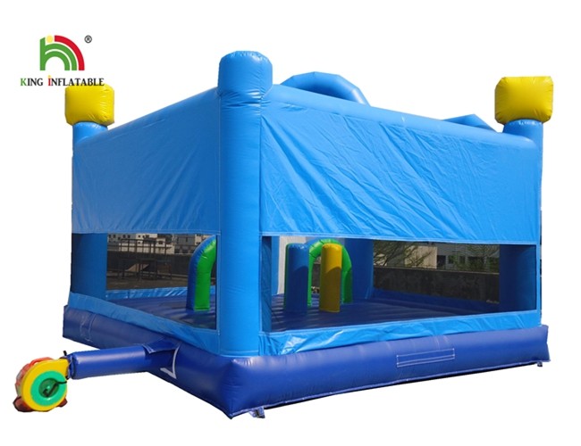 Blue Realistic Monsters University Printing Inflatable Jumping Castle With Arch