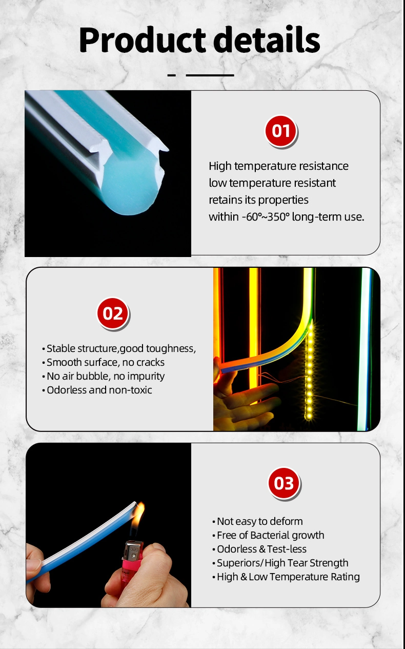 Silicone Extrusion Neon Lights 110V 127V 220V IP65 Waterproof 120leds/m SMD 2835 Led