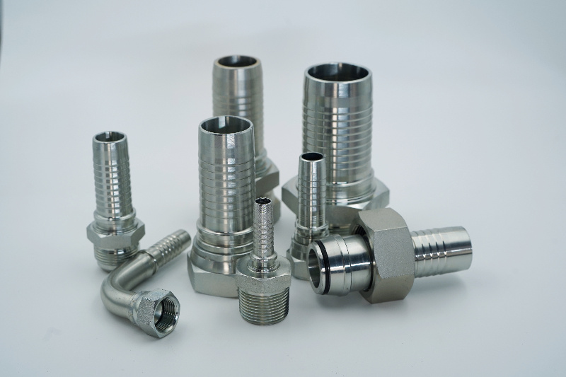 Hydraulic Rubber Hose Fitting (NPT JIC SAE BSP METRIC ORFS) Stainless Steel Adaptors Metric Male 24 Degree H. T