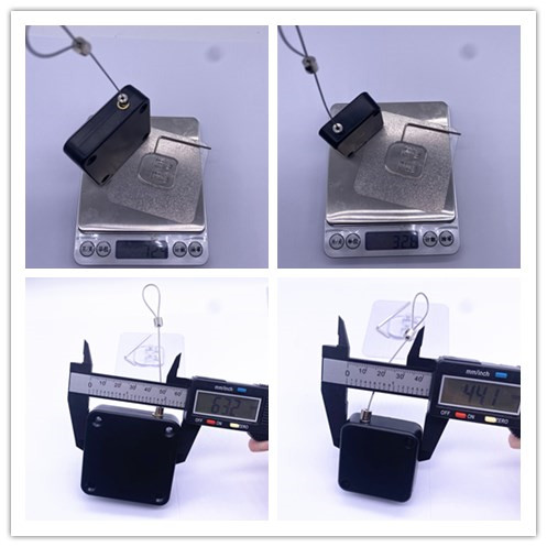 800G 1000G Black White ABS Multi-Function Punch-Free Door Closer with 44*44*1.6cm Size