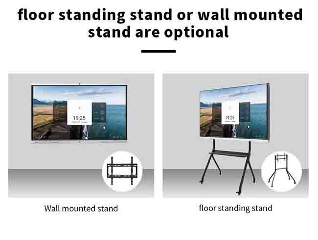 Inch Uhd 4K Interact Whiteboard Android Window Dual System Smart Board Interactive Flat Panel For Classroom Education