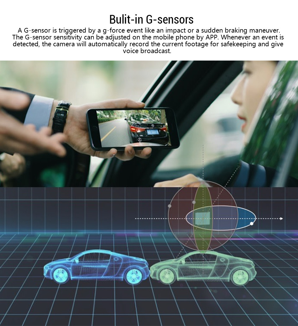 NT96672 Mobile 4K uSB Car DVR Camera Rear Digital Video Recorder WIFI 1080FHD