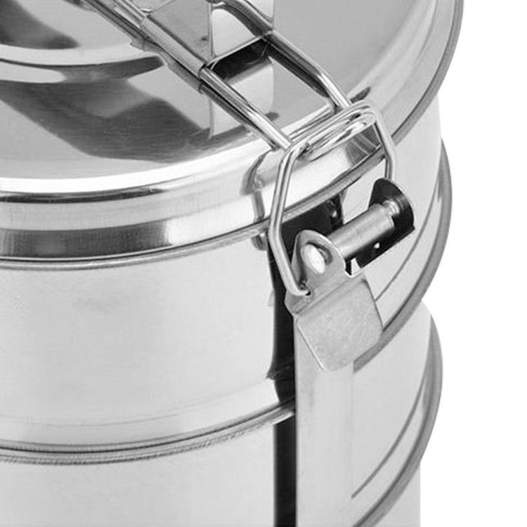 Stainless steel multifunctional lunch box with compartments and multiple layers portable lunch box