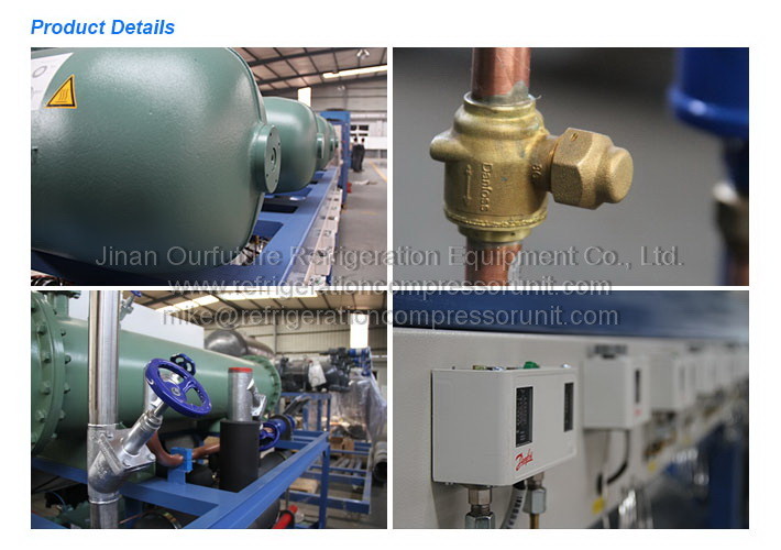 CSH Screw Parallel Cold Room Compressor Unit Racks For Fruit Cold Room