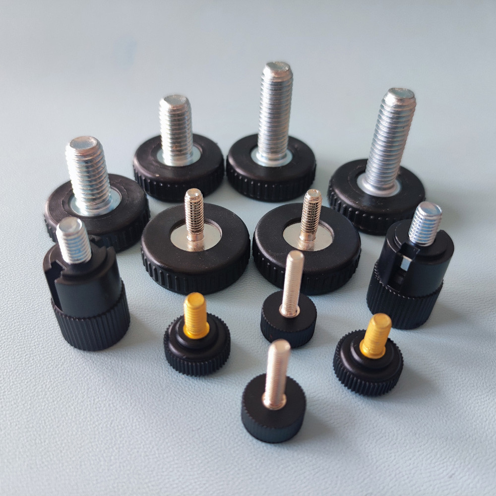 Knurled Flat Head Thumb Screw M8X25mm Plain Finish Customized