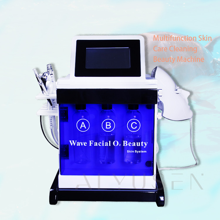 Beauty Hydra Oxygen Facial Machine , Skin Scrubber Microdermabrasion Peeling Machine