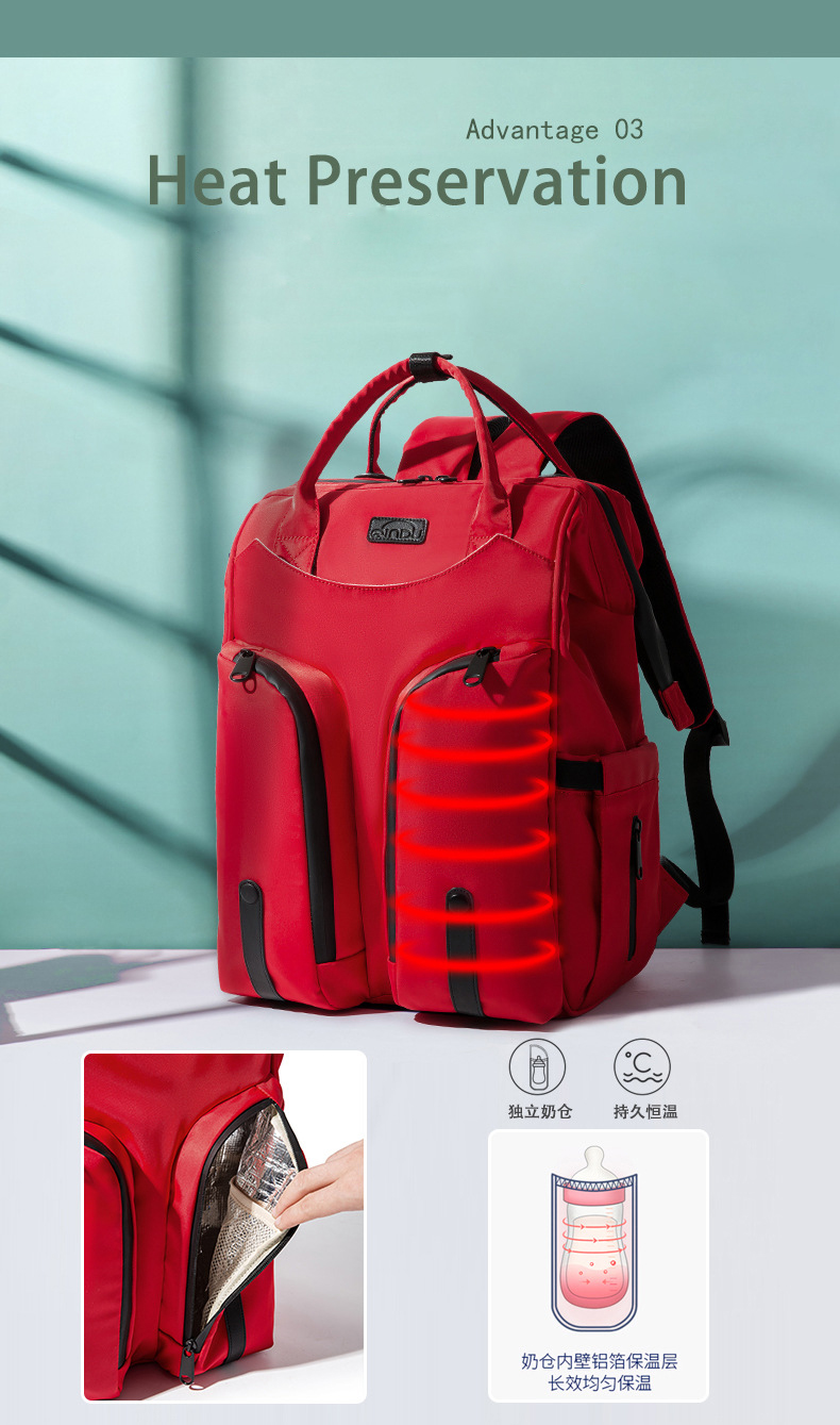 New Mommy Bag Multifunctional Large Capacity Waterproof Maternity Diaper Bag Lightweight Backpack For Mom&Dad
