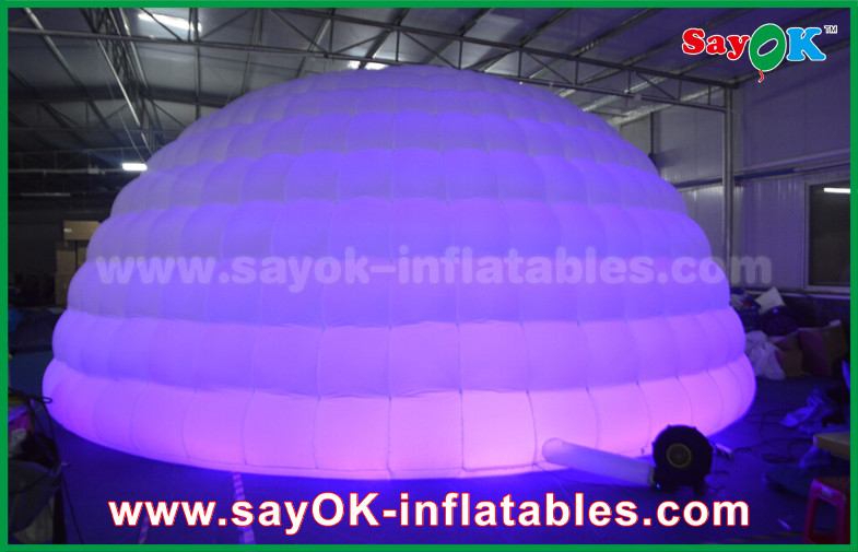 Inflatable Lawn Tent 210D Oxford Cloth Inflatable Igloo Air Tent Round Dome Tent With LED Light