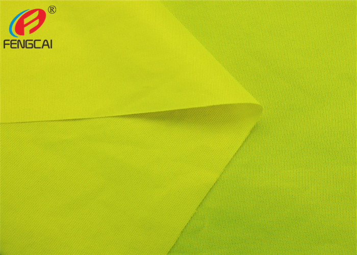 Shiny Yellow Fluorescent Material Fabric 100% Polyester Tricot Knit Fabric