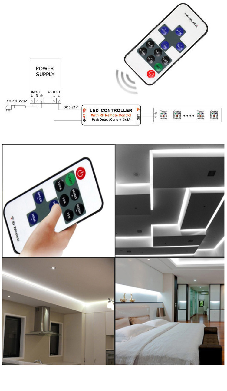 11 Key Remote Led Dimmer 5V 12V 24V Remote Dimmer For Led Lights