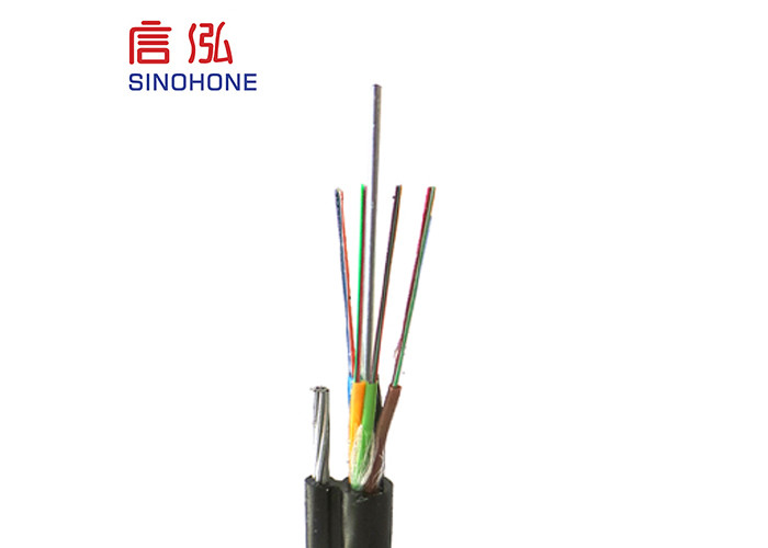 Roll Figure 8 Shape G652D Outdoor Fiber Optic Cable Self Supporting HDPE Sheath
