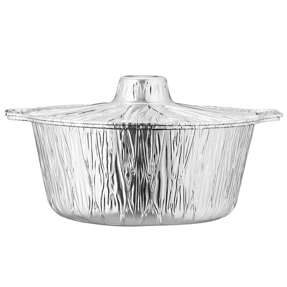 ODM Disposable Aluminum Foil Pot With Aluminum Foil Lid 255*91mm 2200ml 75oz