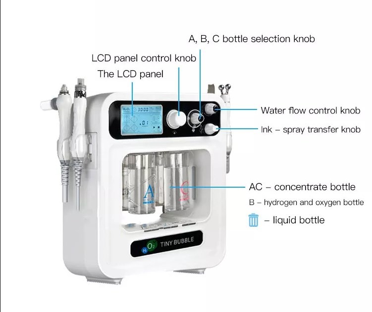 Skin Treatment 4 In 1 Hydrogen Oxygen Machine For Skin Rejuvenation Face Lifting